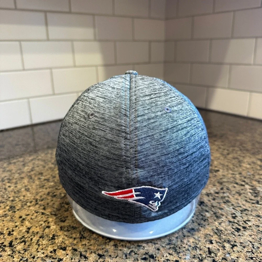 New England Patriots Hat New Era‎ 39THIRTY Men's M/L Heather Gray NFL Player
